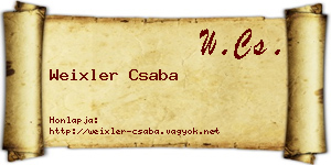 Weixler Csaba névjegykártya